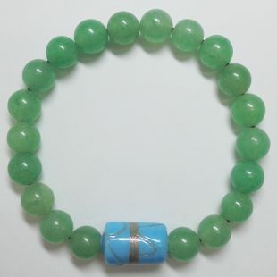 東陵玉水晶手串 藍