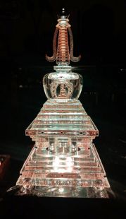 藏式水晶舍利塔86cm(含LED燈座)